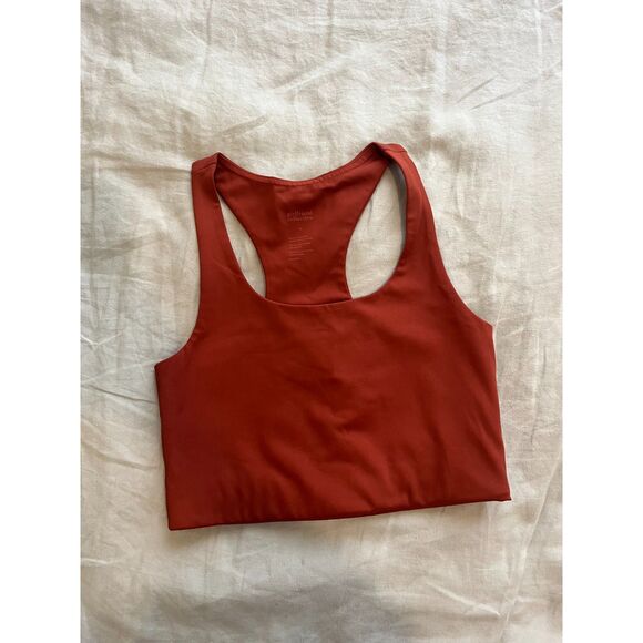 Girlfriend Collective Paloma Racerback Bra in Rust - sz small - Picture 1 of 3